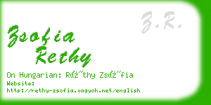 zsofia rethy business card